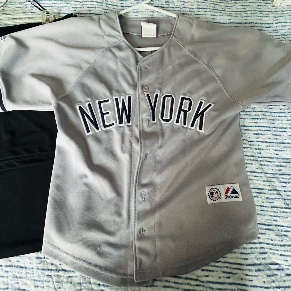 Majestic Gray New York Baseball Jersey